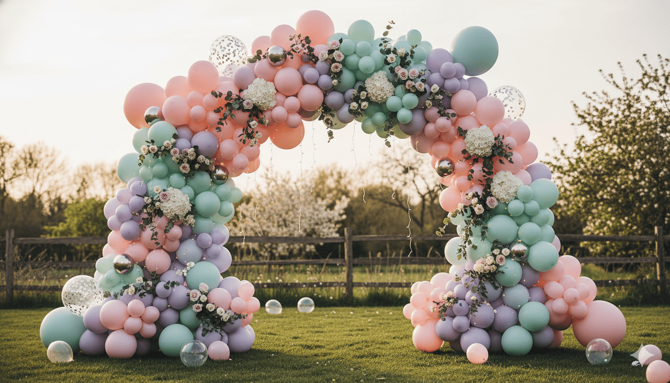 Stunning balloon arch installation